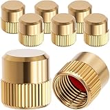 MEAJOO Valve Stem Caps (8-Pack) - Decorative Metal Brass Covers, Corrosion Resistant for Car, Truck, SUV, Bike, Motorcycle Accessories