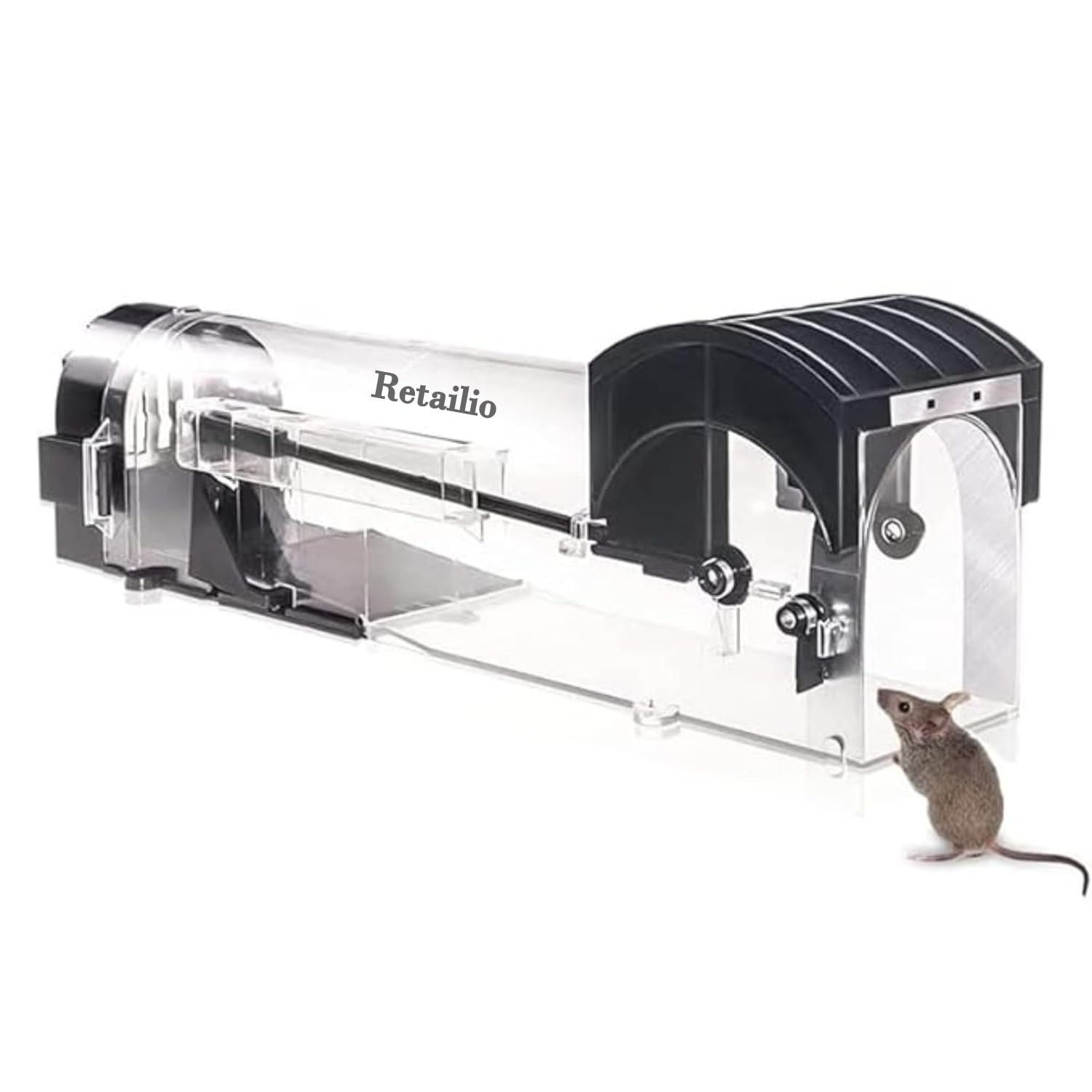 Retailio Rat Trap Cage for House Garden Patio, 32 cm Humane Mouse Trap Cage, Reusable Enlarged Smart Rat Catcher and Rodent Trap for Mice, Pets, Rodents (B0CX6JQYY2) Amazon Price History, Amazon Price Tracker