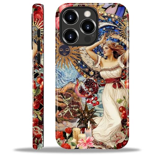 Coque iPhone 14 Pro Max design Déesse Perle Moon pour style unique au quotidien