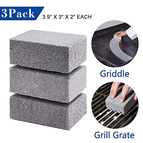 GASPRO 3Pack Griddle Grill Cleaning Brick-A Magic Stone for Safely and Quickly Cleaning