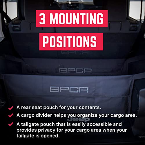 Image of GPCA Cargo Cover for Jeep Wrangler 2018-2024, JL 4-Door SoftTop Reversible