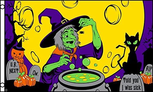 AZ FLAG, Halloween Witchs Brew Flag, 3x5 Ft, 100D Polyester Happy Halloween Banner with Two Metal Grommets, Fade Resistant