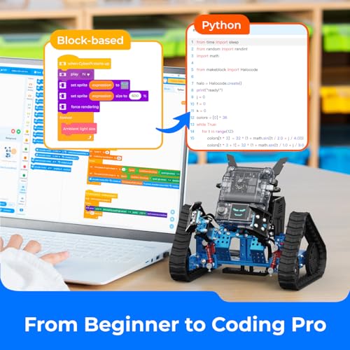 Makeblock mBot2 Rover Emo Robot Programming for Kids, Interactive Robotics Kit Learning and Outdoor Play, Remote Control Coding for Kids 8-12 and up, STEM Educational Building Toys Gifts - Image 7