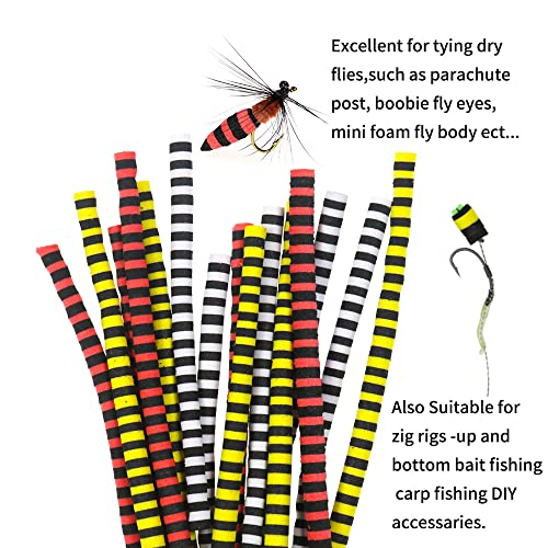 Greatfishing 9Pcs 4.6Mm - 5Mm Eva Faom Stick Parachute Foam Post Dry Fly Tying Material Cylinders Foam Strip Carp Fishing Rig Tackle #TOP2