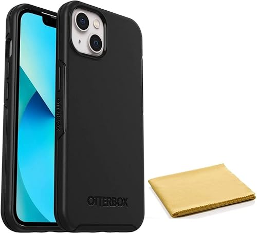 OtterBox Symmetry Series - Funda para iPhone 13 (solo con paño de limpieza, embalaje no minorista), color negro