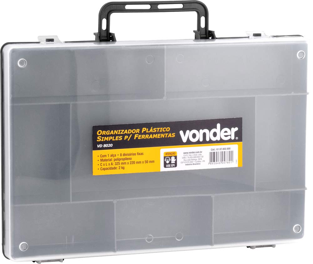 Vonder Organizador Plástico Simples Para Ferramentas 32 5 Cm X 22 0 Cm X 5 
0 Cm Vd 8020