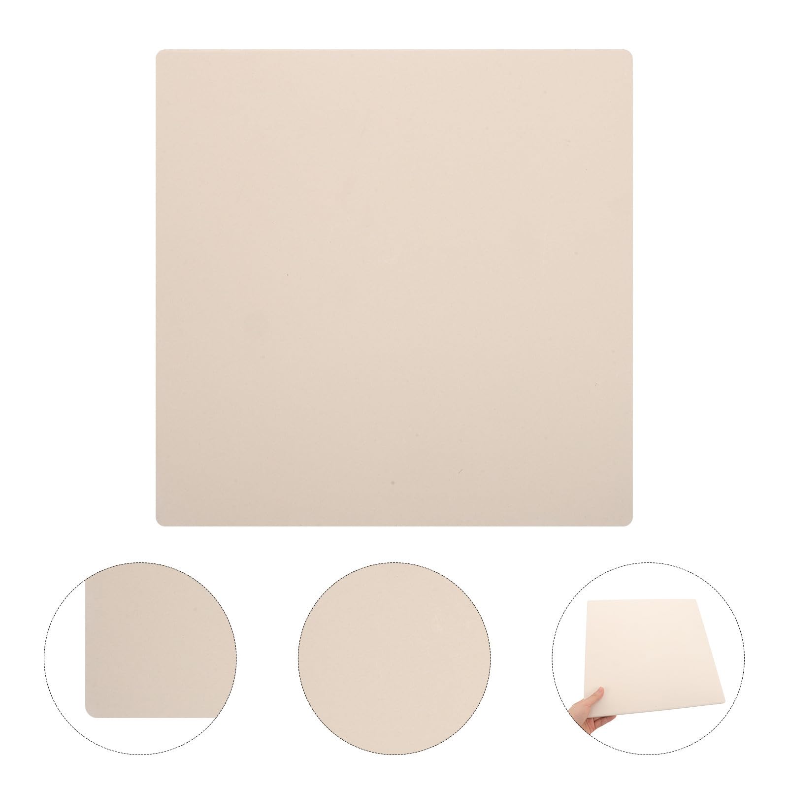 Pietra per Pizza Quadrata in Cordierite, Beige, per Forno e Barbecue | Superficie Resistente ai Graffi E’usura, Distribuzione Uniforme del Calore, Facile da Pulire