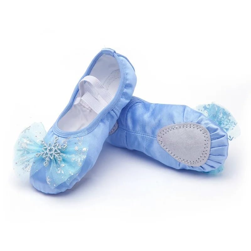 Ballettschuhe für Kleinkinder, schöne Prinzessin, Tanz, weiche Sohle, Ballettschuh, Kinder, Mädchen, Katzenklaue, chinesische Ballerina-Übungen, eisblau, 23 EU