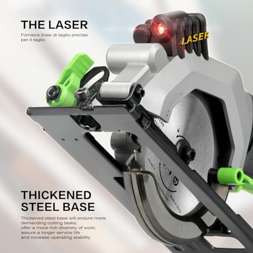image for Extbtfor Power Circular Saw,4.8A Mini Circular Saw with Laser Guide,40