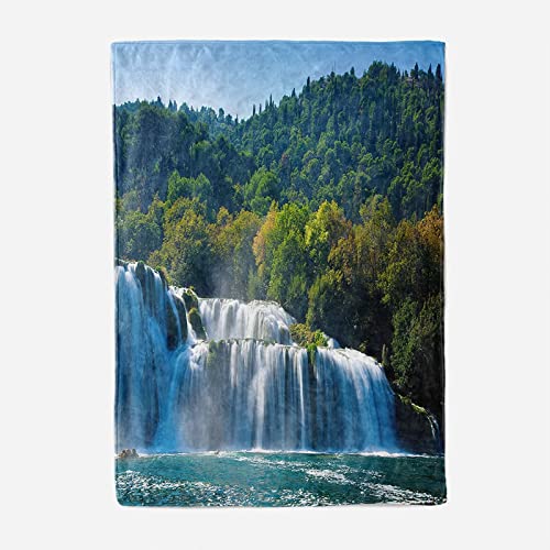 Plaid Flannel Arbre de La Cascade Design Élégant Bleu Vert - 6