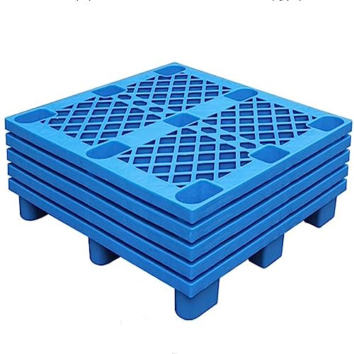 Palettes logistiques bleues en plastique épais pour stockage au sol et expédition de fret
