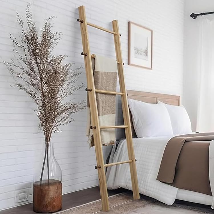 Ft Wooden Blanket Ladder Farmhouse Quilt Holder Kuwait Ubuy