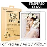 BTGGG iPad Air 2 Screen Protector, 0.3mm / 2.5D Round Edge Tempered Glass Screen Protector for iPad Air/iPad Air 2 / iPad Pro 9.7'' [Anti-Fingerprint HD Easy Installation]