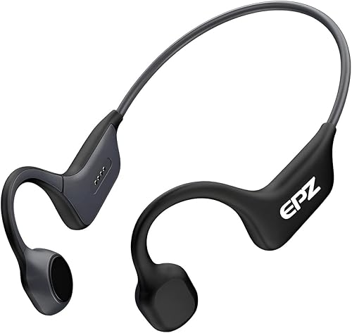 Auriculares de conducción ósea con oído abierto, auriculares deportivos Bluetooth Micrófono integrado resistente al sudor para entrenamientos y