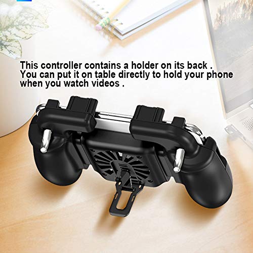 SONGVEN Mobile Controller & Cooling Fan & Battery for PUBG Mobile Game Controller Joystick Mobile Gaming Trigger for Android Controller Mobile Gamepad Phone Game Controller Joypad (2000 mAh)