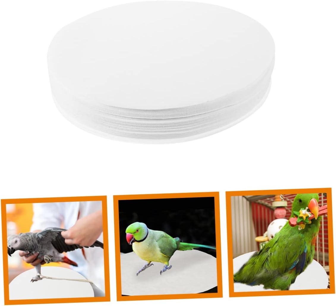 POPETPOP 100pcs Bird Cage Liner Mats Absorbent Cushions for Parrots Cage Liners for Convenient Daily Use