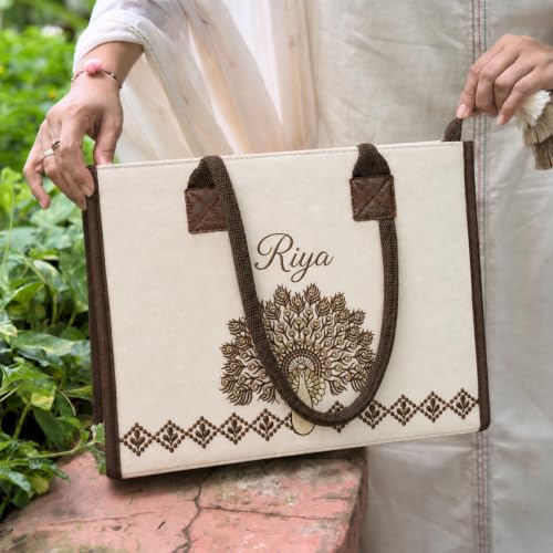 Image of Embroidered Canvas Hand Bag for Women, Shoulder Bag