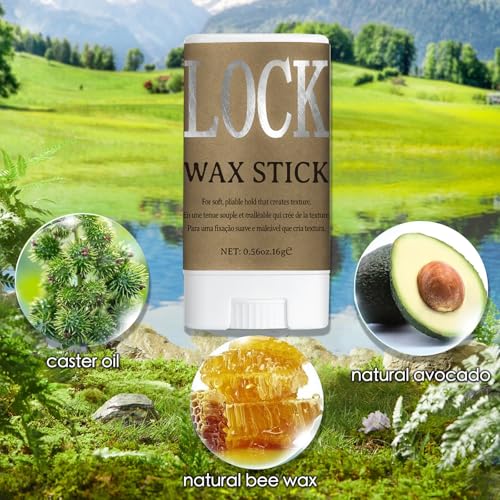 Hair Wax Stick, Edge Control Hair Finishing Stick for Flyaways Frizzy Hair, Non-greasy Hair Styling Slick Stick Hair Pomade Hair Gel for Men and Women, Lasting Smoothing Hair Wax Stick for Wig
