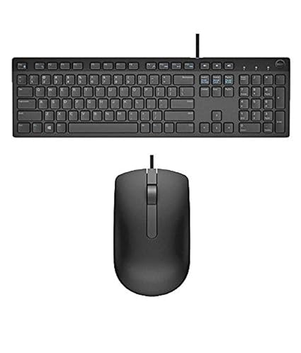 Dell KB216+MS116 USB Wired Keyboard and Mouse Set