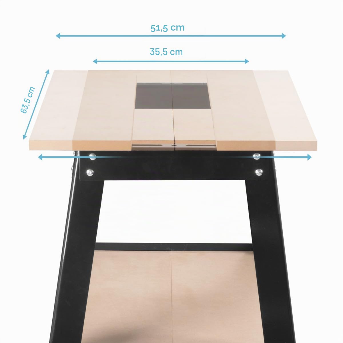 STAHLWERK Support universel pour machines UM-10 ST avec capacité de charge de 225 kg, 82 x 58 x 82 cm, table de machine réglable | Support de machine | Table de travail | Banc de travail | Table d