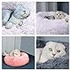 Queta Katzenbett Schöne Tierbett, Klein Hund Bett Haustierbett Plüsch Weich Runden Katze Schlafen Bett (50cm, Grau)