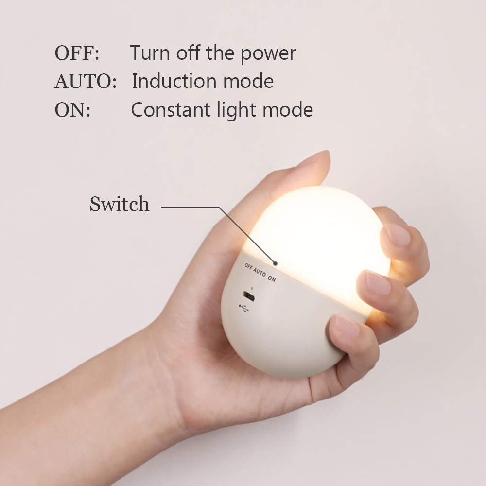 La luz del Sensor, LED portátil Ligero de la Noche, Armario cápsula de luz, Dos Modos, Recargable automática, 500mAh batería Powered, imán de adsorción,Rojo