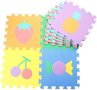 CIYODO 10 Peças Almofada De Chão Infantil Tapete De Brincar Infantil Tapete De Chão De Bebê Tapete De Quebra-Cabeça De Bebê Tapete De Chão De Bebê Tapete De Jogo De Eva Tapete De Jogo
