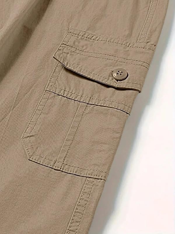 Image of Men's Cotton Cargo Pants | Stylish Multi-Pocket Casual Look-
