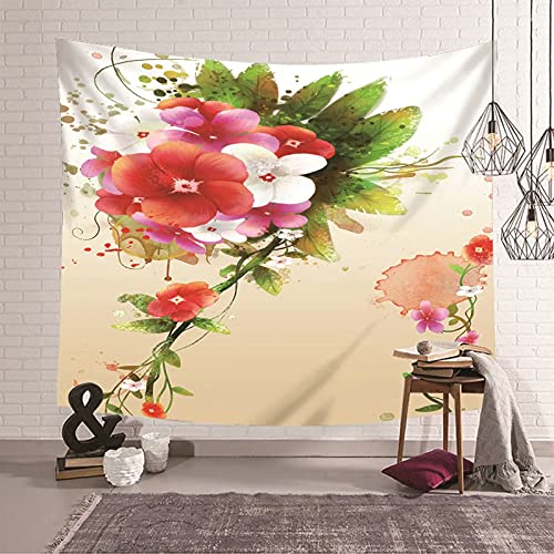 Tapiz de pared KnSam con acabado elegante y estampado botánico de vides 2