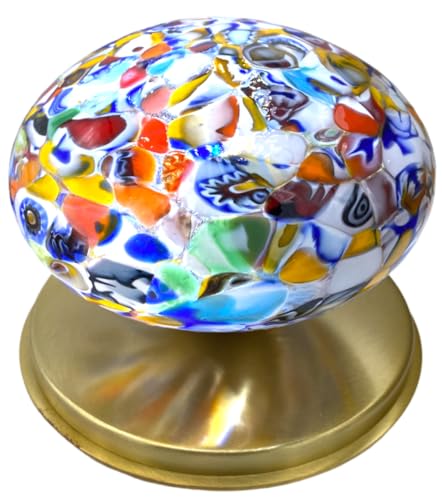 Misura Vetro Ø 14 h 9 Cm Lampada Lume da tavolo comodino in Murrina Millefiori Veneziana Fatto Completamente A Murano Made in Italy