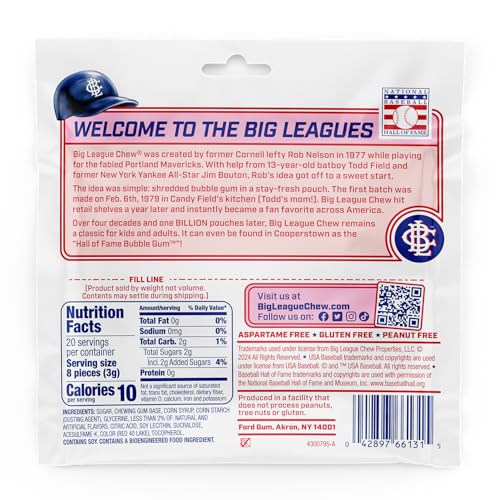 Image of New! Big League Chew Punch Out Pink Lemonade Bubble Gum - Sweet and Tart Flavor Burst | Ideal for Baseball Games, Teams, Concessions, Parties, and More | Pack of 12 Bags (2.12oz Each)