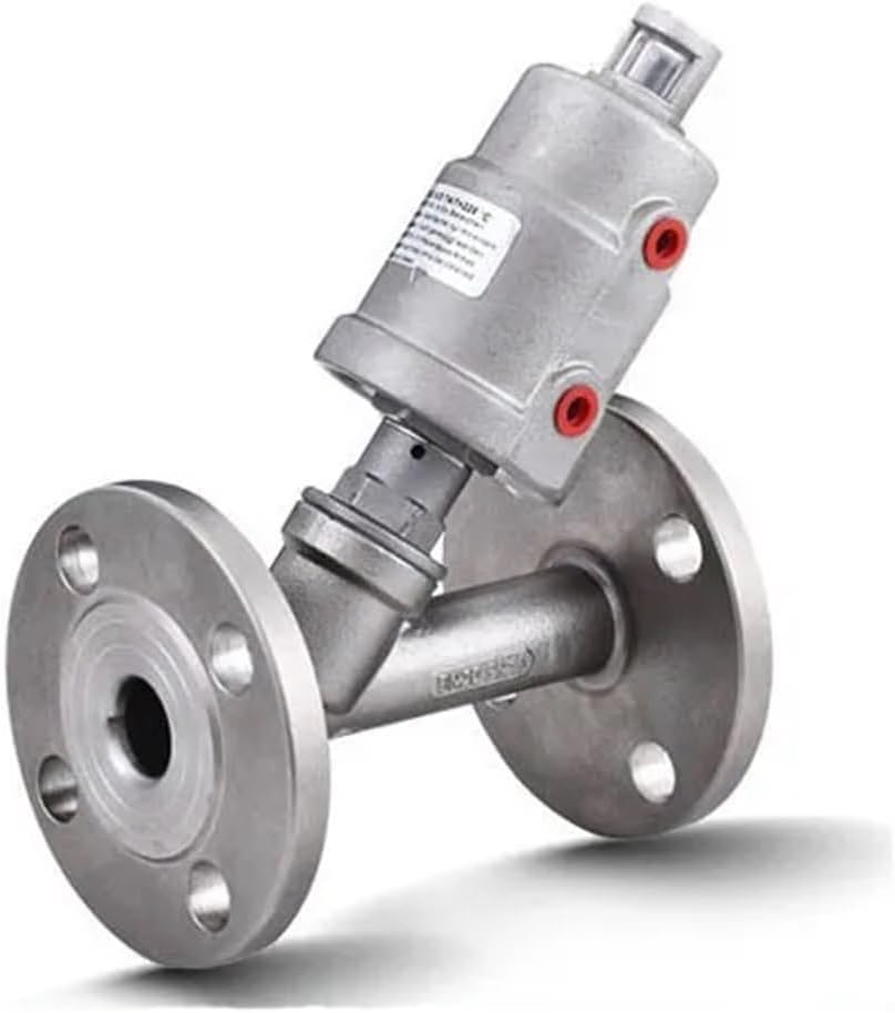 DN50ステンレススチールフランジ空気圧アングルシートバルブ(複動