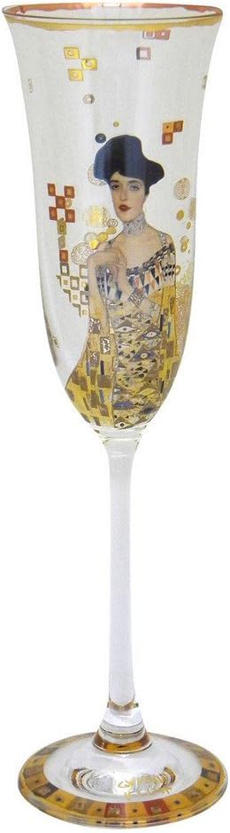Arteum Champagne Glass – by Gustav Klimt Adele Bloch-Bauer (66-926-75-7)