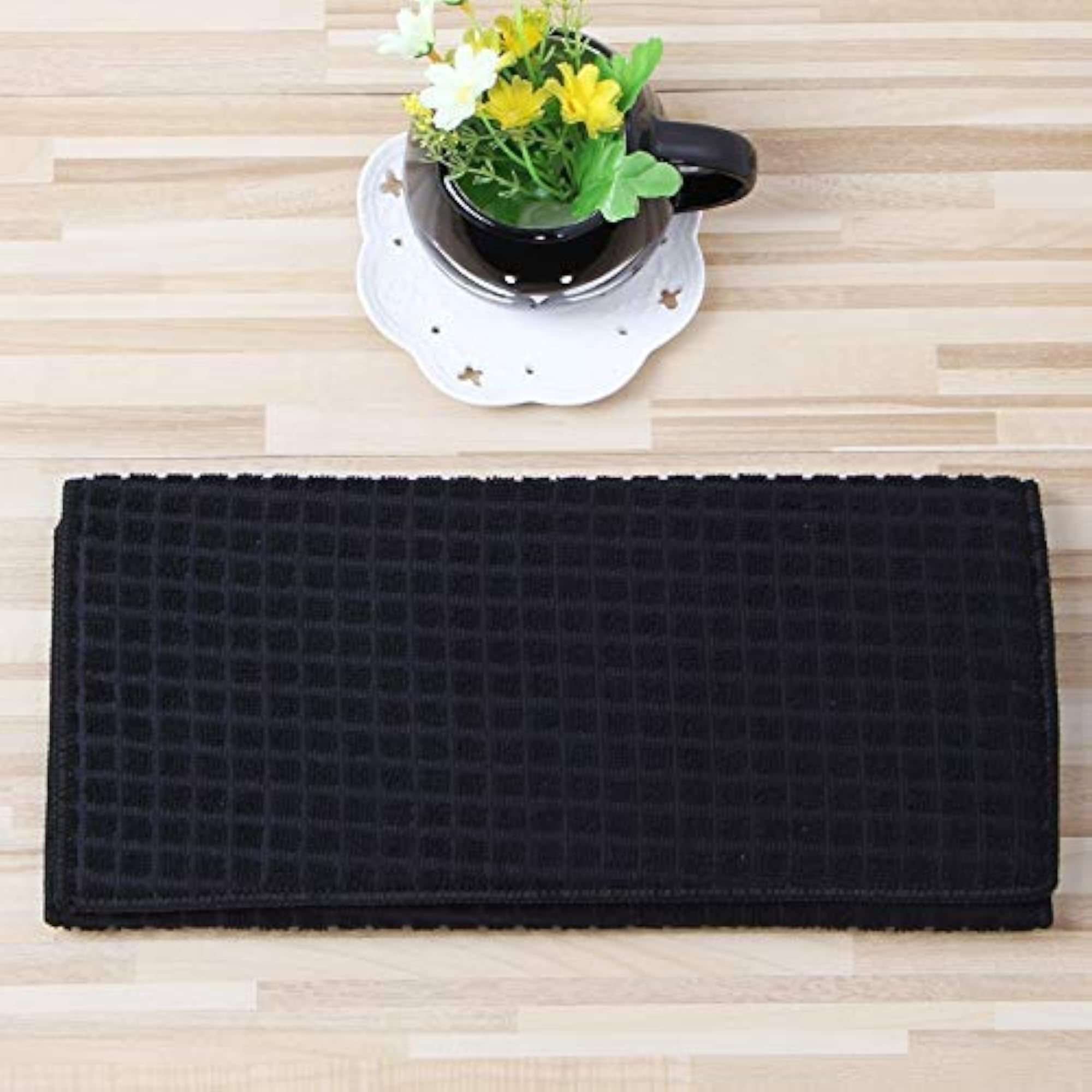 Microfiber Bath Mat Set of 2, Soft Absorbent Bathroom Rugs