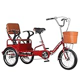 ADULT TRICYCLE:This tricycle will be a practical tool in your daily life. It can be used for entertainment, shopping or exercise. You no longer need to worry about riding while you have nowhere to carry your belongings. You can ride safely and comfor...