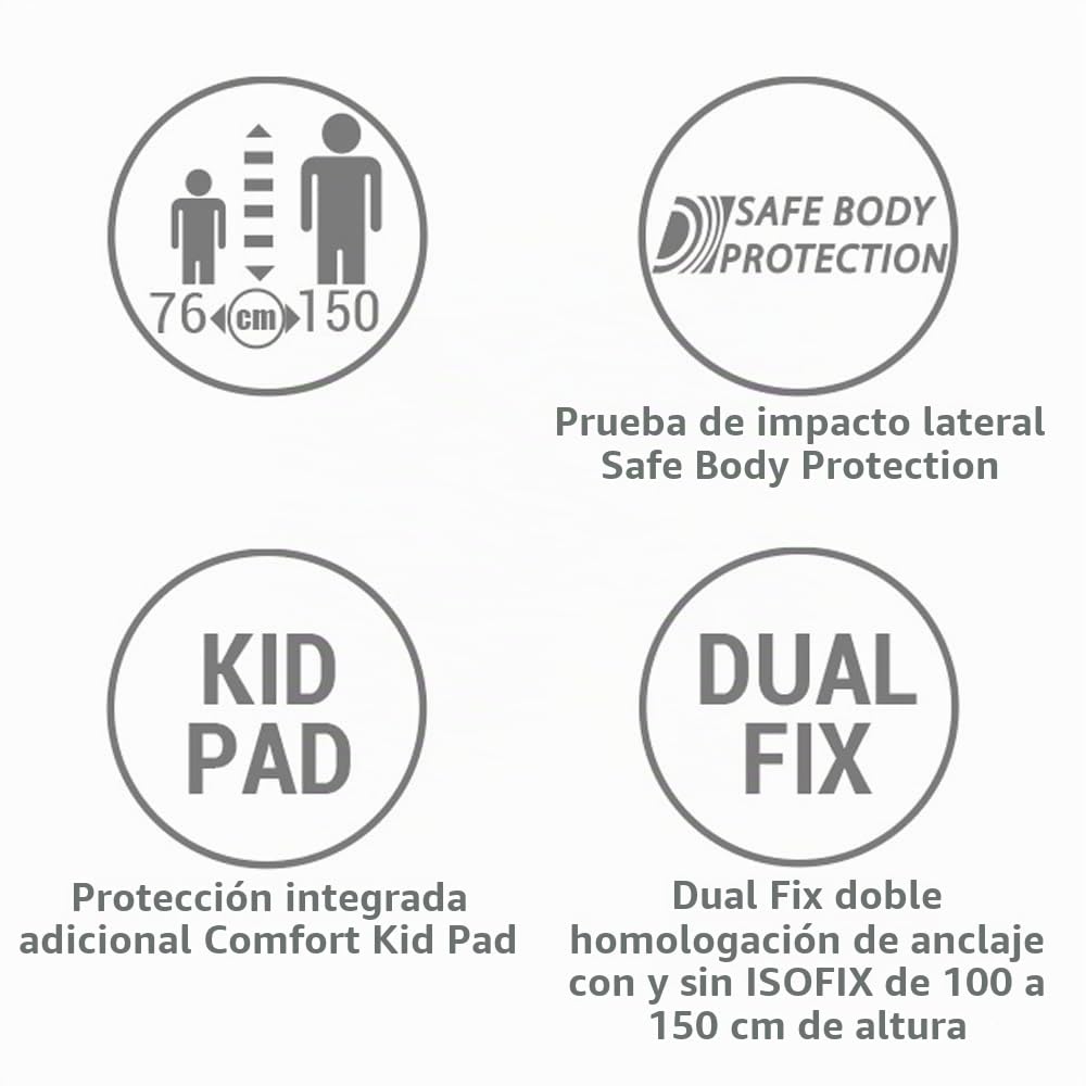 Foppapedretti Asiento para coche Street I-Size, para niños de 76 a 150 cm de altura, 15 meses a 12 años, conforme ECE R129, fijación de 3 puntos, Safe Body Protection, protección contra impactos