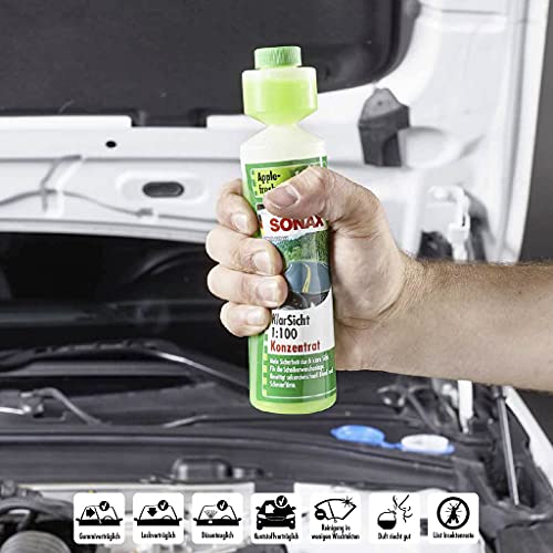 SONAX KlarSicht 1:100 concentraat Apple-Fresh (250 ml) sterk geconcentreerde reinigingstoevoeging met Apple Fresh-geur… - Image 6