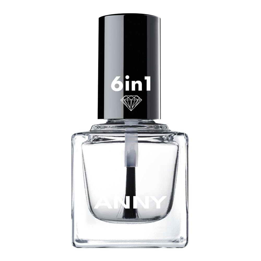 ANNY 6in1 Klarlack - Klarlack mit sechs Eigenschaften - Ridge Filler, Nail Strengthener, Base Coat, Top Coat, High Gloss, Quick Dry -, 15 ml