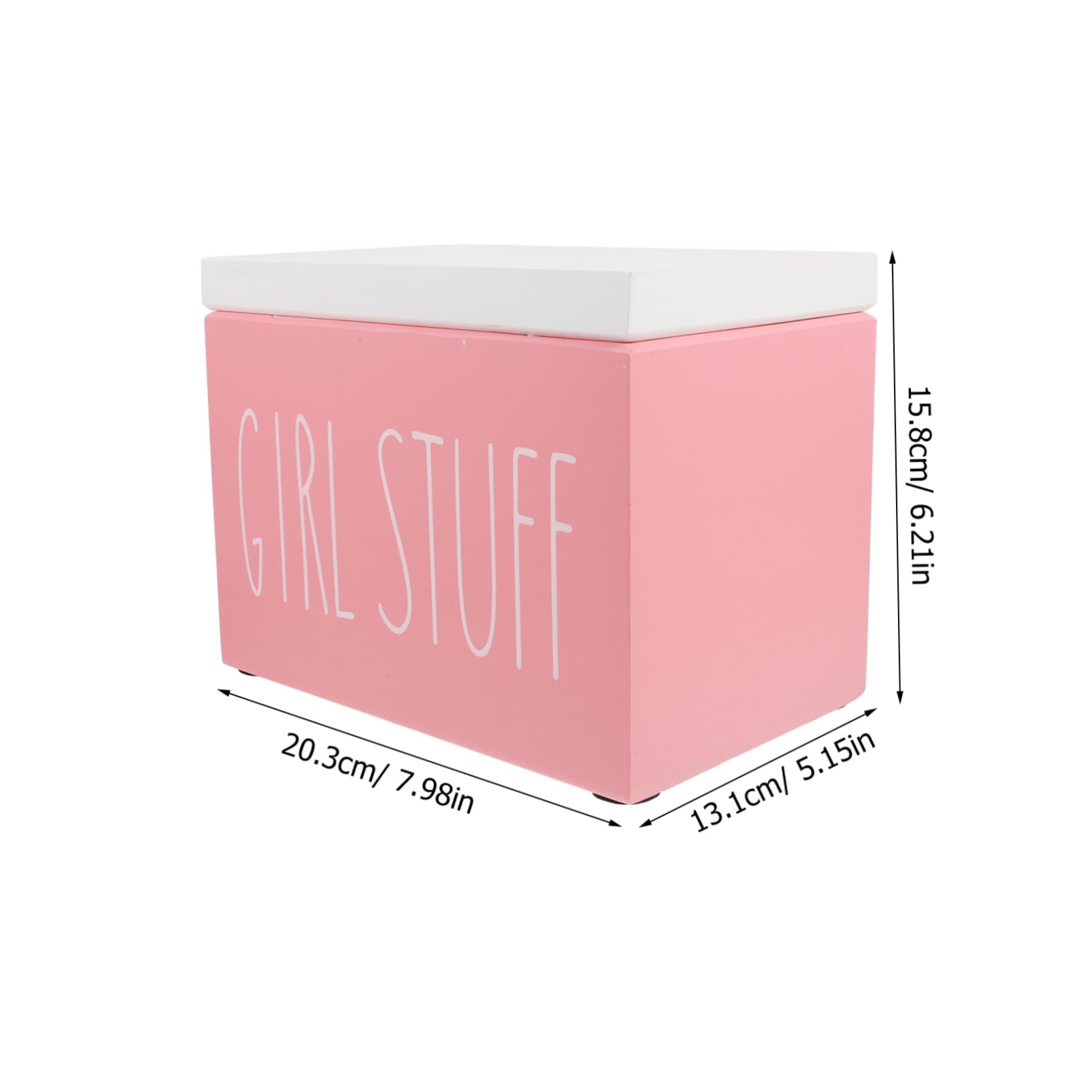 IMIKEYA Scatola organizer in legno per prodotti femminili con coperchio piccolo per il bagno supporto per impacchi e oggetti igienici organizzatore da scrivania