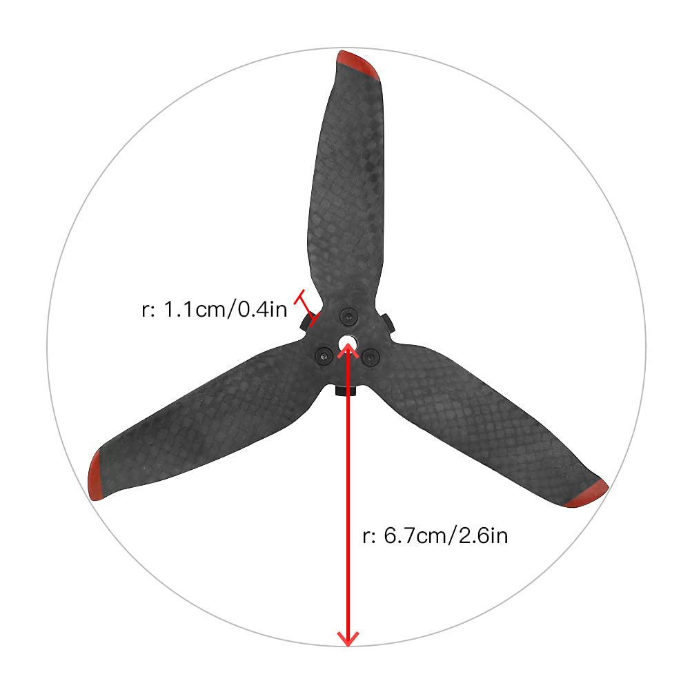 Eliche per DJI FPV, elica in fibra di carbonio, design della forma snella, peso più leggero, ala del drone, pezzo di ricambio, accessori per droni