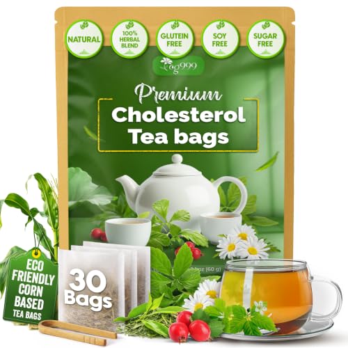 TOG999 Cholesterol Tea Bags, Caffeine-Free, Sugar-Free, Gluten-Free, 30 Ct