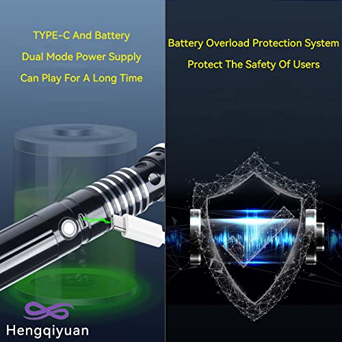 Hengqiyuan Sabre De Luz Star Wars Brinquedo Sabre De Luz RGB para Crianças Adultos com Alça De Metal