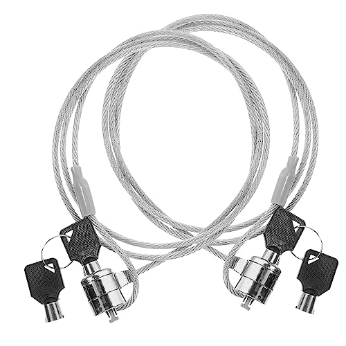 Genérico Candado De Seguridad para Laptop Llave 1.2m 2 Juegos Bloqueo Portátil Resistente Adecuado para Monitoreo y Uso De Dispositivos Diseño y Duradero Compatible Computadoras y Tabletas