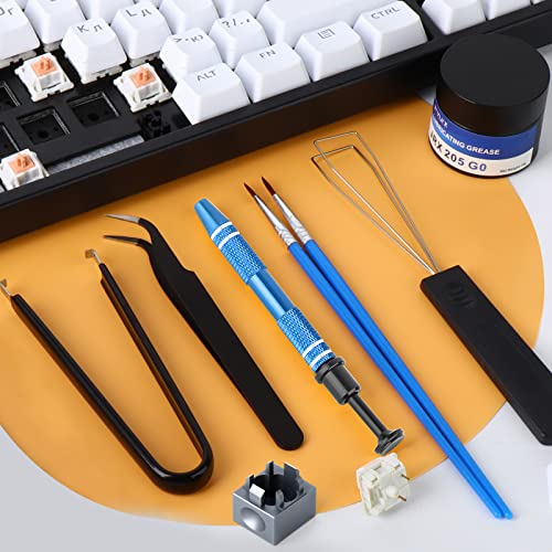 Image of RUNJRX Keyboard Lube Kit and Switch Lube 15g /0.53oz JRX-205 G0 with Switch Opener Tweezers for Custom Keyboard