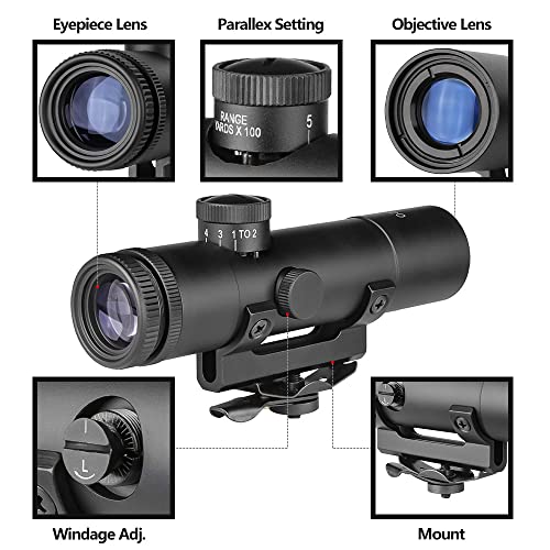 SPINA OPTICS Hunting Rifle Scope 4X20 Carry Handle Scope Optics with Duplex Reticle - Image 4