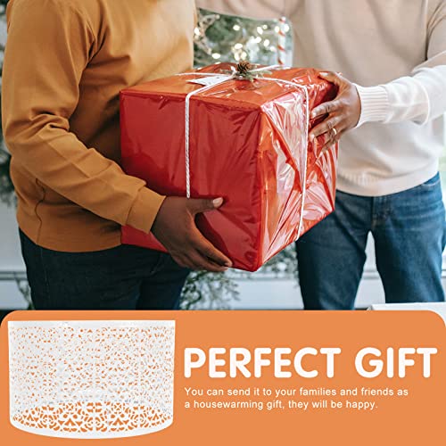 Lurrose Metal Large Lamp Shades Iron Lamp Shade E27 E14 Clip On Table Lampshade Hollow Out Lamp Shade For Floor Light Table Lamp, White #TOP6