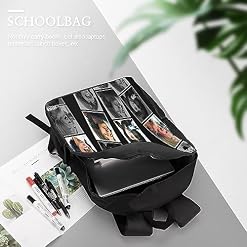 TANACC The Beatles Sac À Dos Filles Cartable Enfants Garçons Grande Capacité Adolescents Rock Band Sac De Voyage Scolaire Poids Léger Avec Poche Cachée Sur Le Côté - Les Beatles, Paul McCartney, John Lennon, RIngo Starr, George Harrison TANACC The Beatles Sac À Dos Filles Cartable Enfants Garçons Grande Capacité Adolescents Rock Band Sac De Voyage Scolaire Poids Léger Avec Poche Cachée Sur Le Côté – Image 5