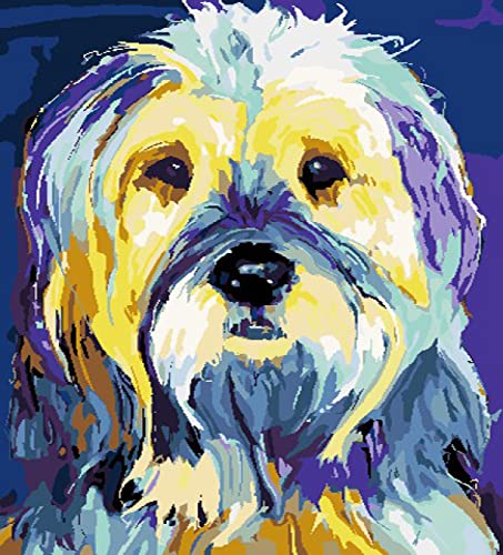 Kit d'art diamant chiot mignon : créez votre décoration murale maison en strass