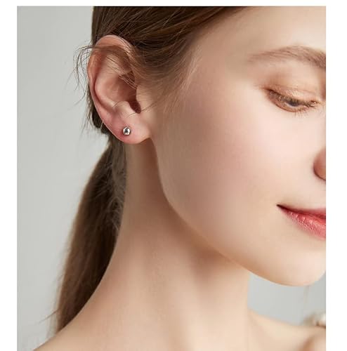 Hopply Screw On Earring Backs For Women,Hypoallergenic Surgical Steel Stud Earrings Ball Star Circle Simple Geometric Cartilage Helix Flat Back Piercing Earrings #TOP6