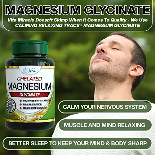 Magnesium Glycinate 200Mg Supplement Magnesium Bisglycinate For Women Men Adults To Support Sleep, Heart Health, Muscles, And Nerves Pure Magnesium High Absorption #TOP5